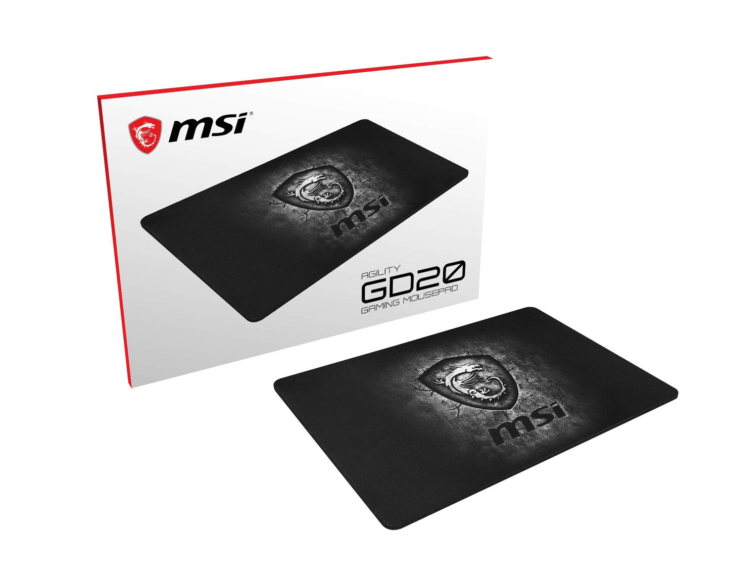 Agility GD20 Premium Gaming Mouse Pad, Medium Size, Ultra Smooth Micro-Tex Textile Surface, Anti-Slip Natural Rubber Base, Extra Thick, Perfect for Laser and Optical Mice, 12.5 X 8.7 X 0.2