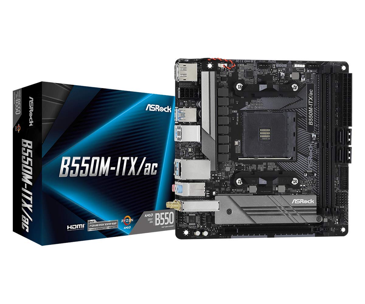 B550M-ITX/AC Supports 3rd Gen AMD AM4 Ryzen / Future AMD Ryzen Processors Motherboard