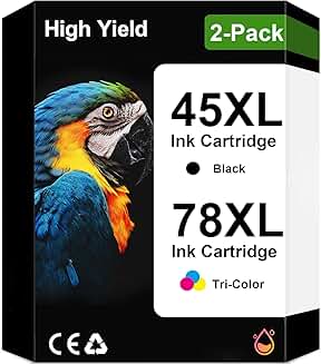 High Yield Ink Cartridge Set for Color Printers