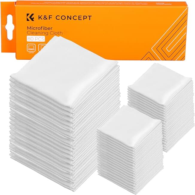 80 Pack Microfiber Cleaning Cloths for Glasses and Screens