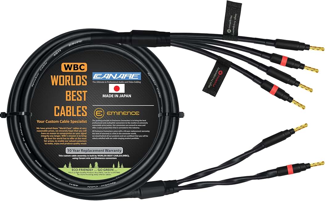 6-Foot Audiophile Grade Bi-Wire Speaker Cable