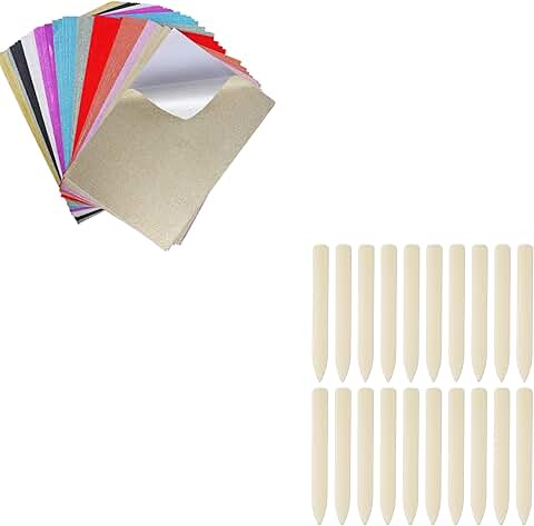 50 Sheets Glitter Cardstock and Bone Folder Set