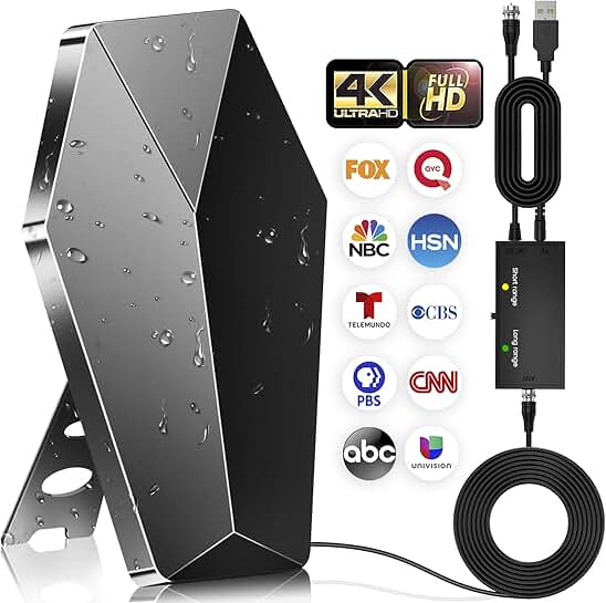 2025 Upgraded Digital TV Antenna with 2900+ Miles Range
