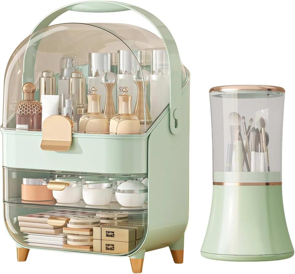 Clear Makeup and Skincare Organizer for Vanity