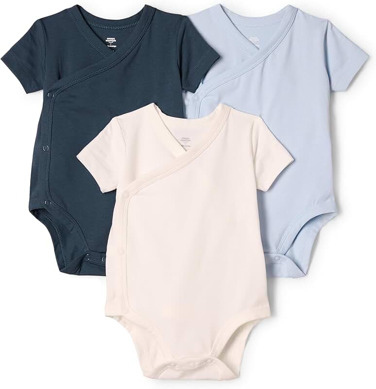 Unisex Short Sleeve Baby Bodysuit Pack of 3