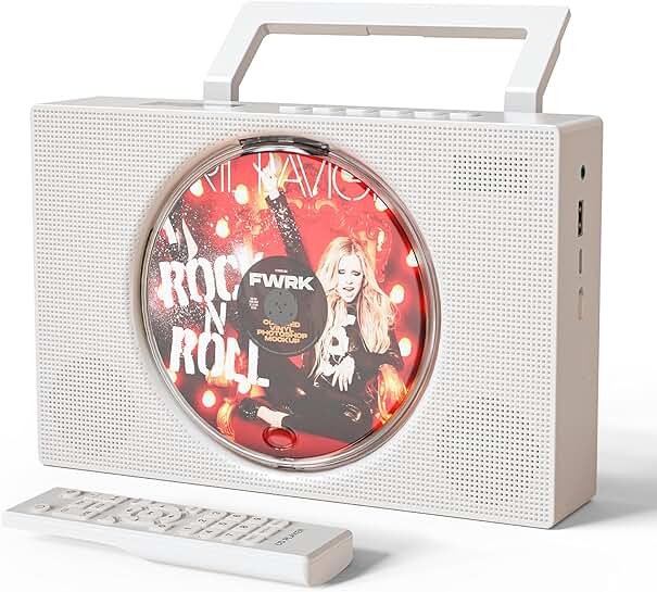 Portable CD Boombox with Bluetooth and FM Radio