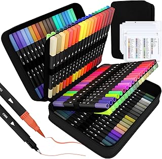 Dual Brush Marker Set for Artists and Coloring