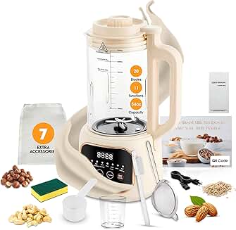 Nut Milk Maker with 54oz Capacity and Accessories