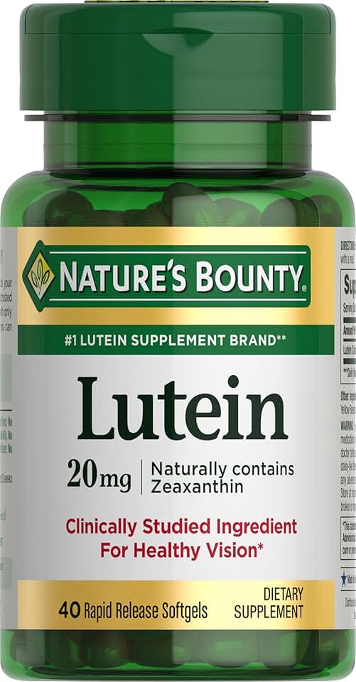 Eye Health Support with 20 mg Lutein, 40 Softgels