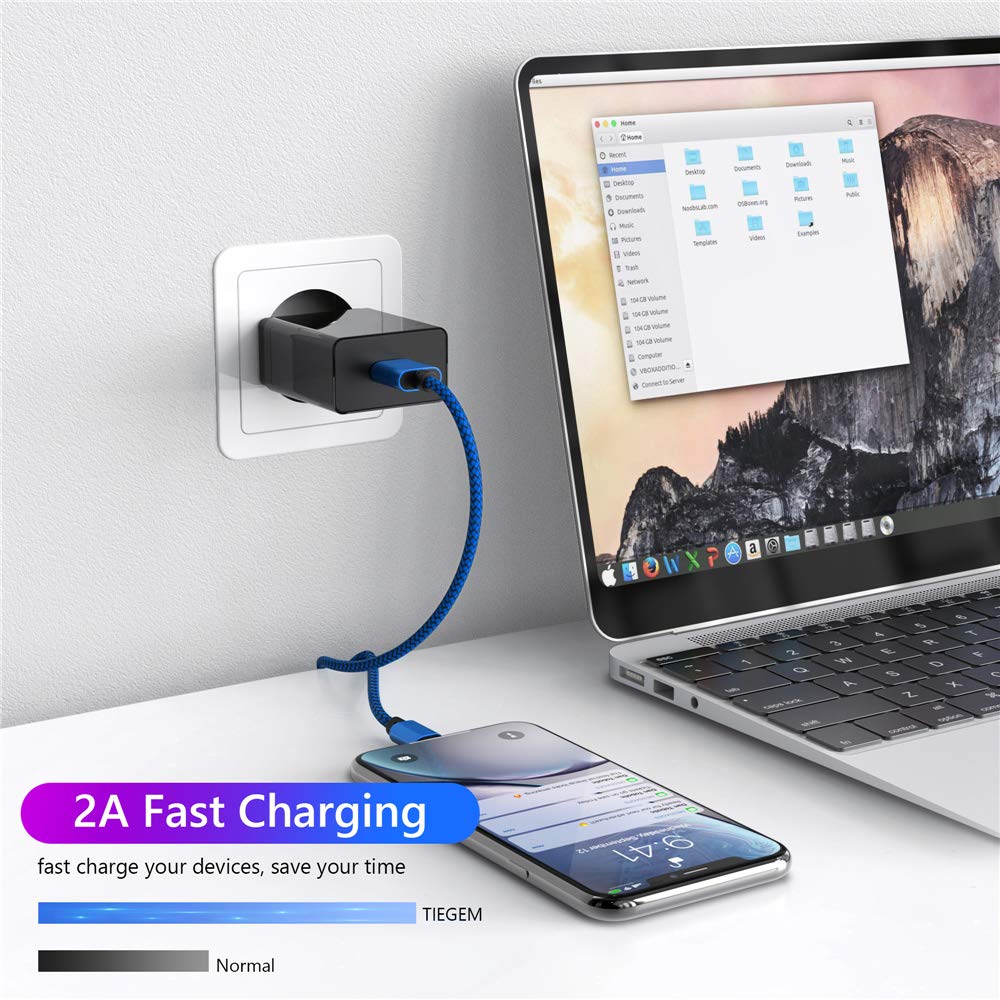 iPhone Fast Charger Cable Apple MFi 5Pack blue[3/3/6/6/10FT] Long Lightning Charging Nylon Braided High Speed Sync USB Cable Compatible iPhone 13/12/11 Pro Max/XS MAX/XR/XS/8/7/Plus/6S iPad