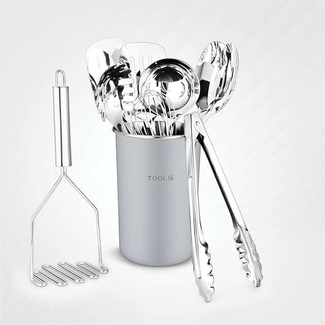 Premium 10-Piece Stainless Steel Kitchen Tool Set with Holder