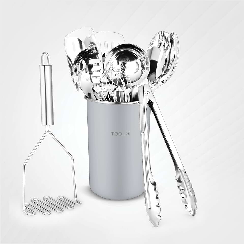 Premium 10-Piece Stainless Steel Kitchen Tool Set with Holder