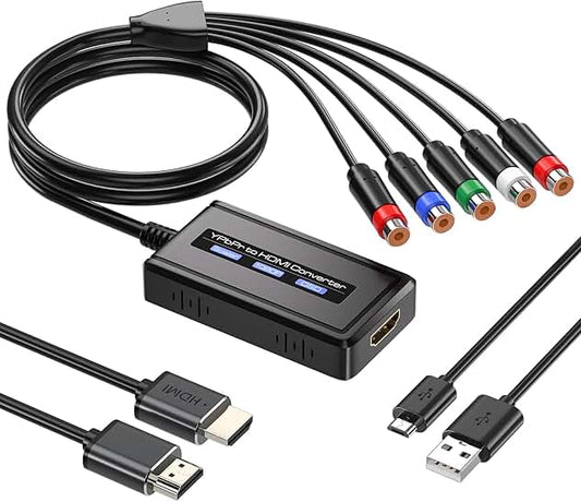 Female component to HDMI converter with scaler and resolution support