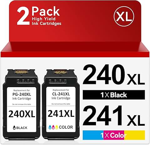 PG-240 XL and CL-241 XL Ink Cartridges for Canon Printers
