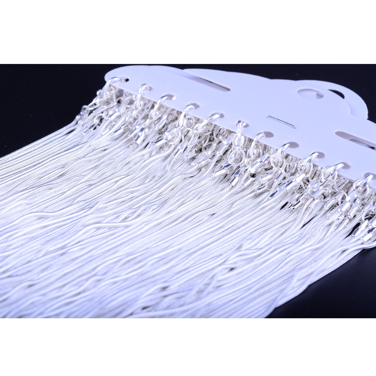 Bright White Silver Snake Chain Necklace Set for Jewelry Making