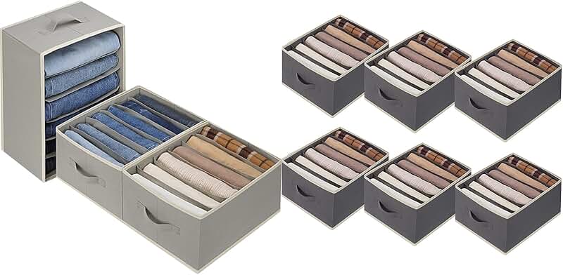 Set of 9 Large Wardrobe Clothes Organizers with Handles