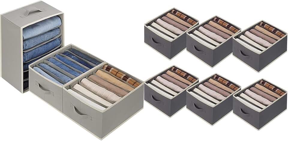 Set of 9 Large Wardrobe Clothes Organizers with Handles