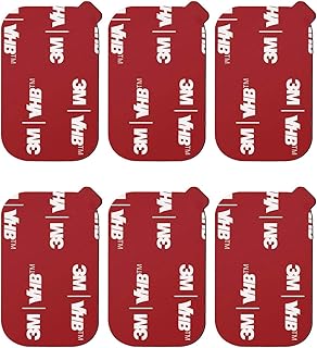 Six Rectangular 3M Sticky Adhesive Replacement Pads