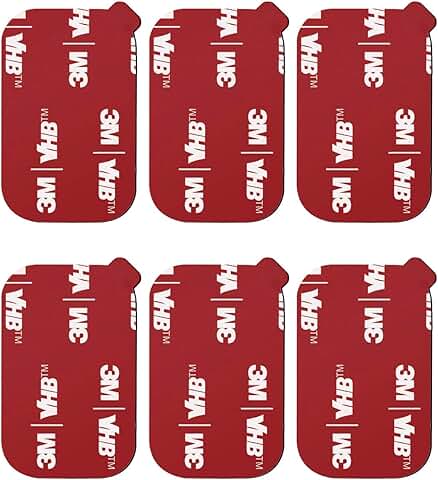 Six Rectangular 3M Sticky Adhesive Replacement Pads