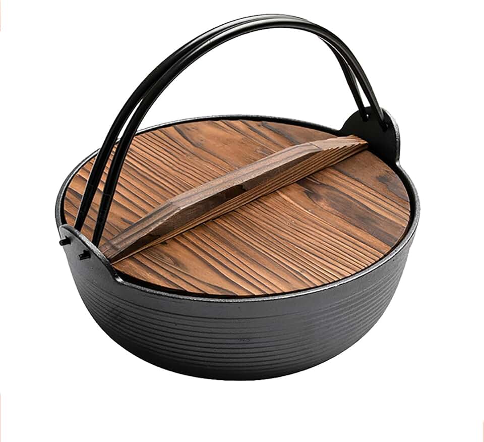 Non-Stick Cast Iron Hot Pot for Camping and Cooking