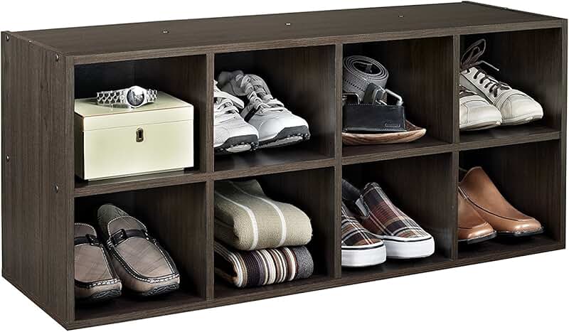 Espresso Shoe Station for Closet Storage