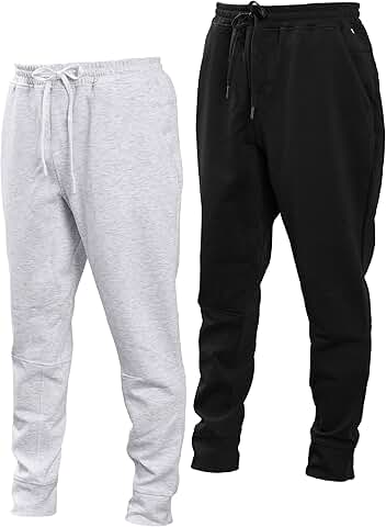 Men's Stretch Scuba Knit Tapered Sweatpants, 2-Pack