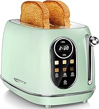 2-Slice Touch Screen Toaster with Wide Slots and Adjustable Browning