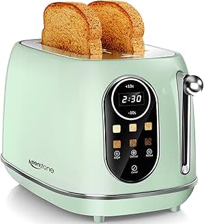 2-Slice Touch Screen Toaster with Wide Slots and Adjustable Browning