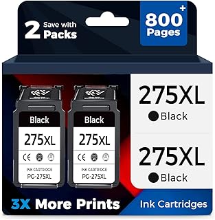 Black ink cartridge replacement for compatible printers
