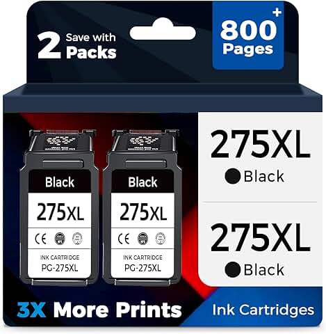 Black ink cartridge replacement for compatible printers
