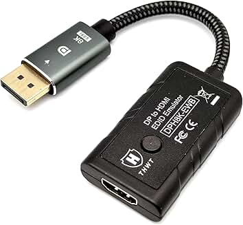 8K DP to HDMI EDID Emulator with HDCP Passthrough