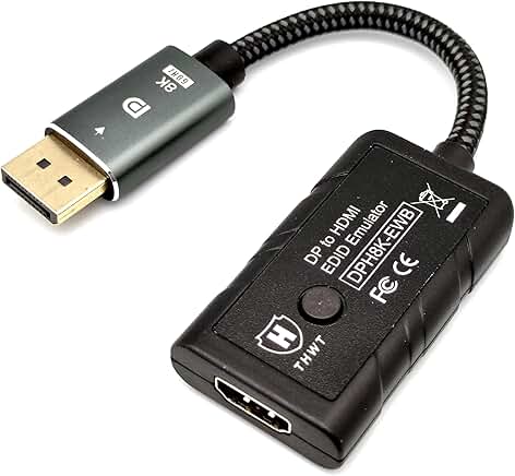 8K DP to HDMI EDID Emulator with HDCP Passthrough
