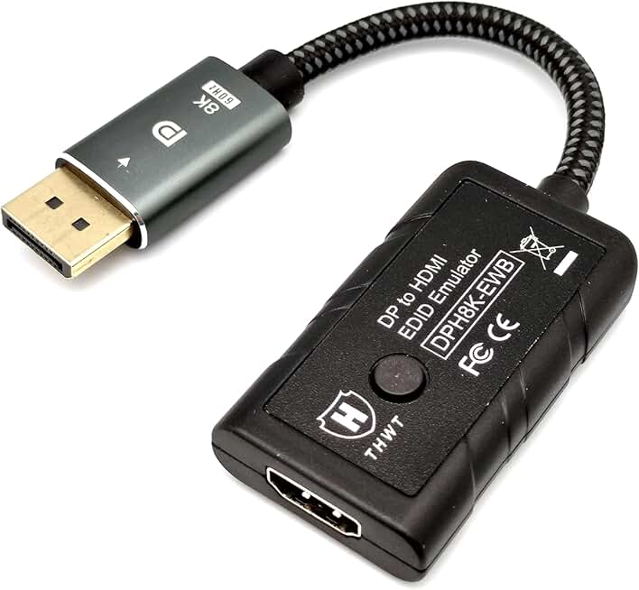 8K DP to HDMI EDID Emulator with HDCP Passthrough