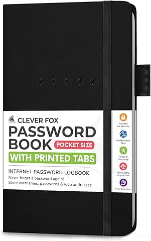 Password Organizer Notebook with Alphabetized Internet Addresses