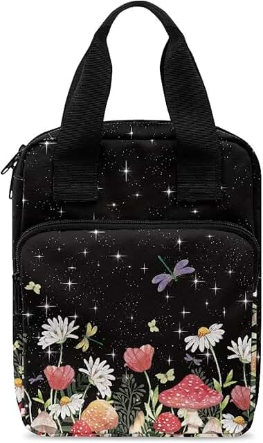 Floral Print Bible Cover with Pockets for Men and Women