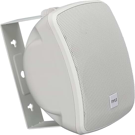 Waterproof Outdoor Wall/Ceiling Dual Speaker in White