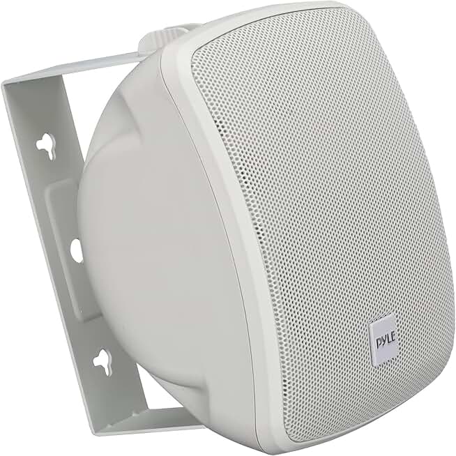 Waterproof Outdoor Wall/Ceiling Dual Speaker in White