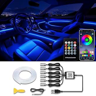 Wireless RGB Car Interior LED Light Strip Kit