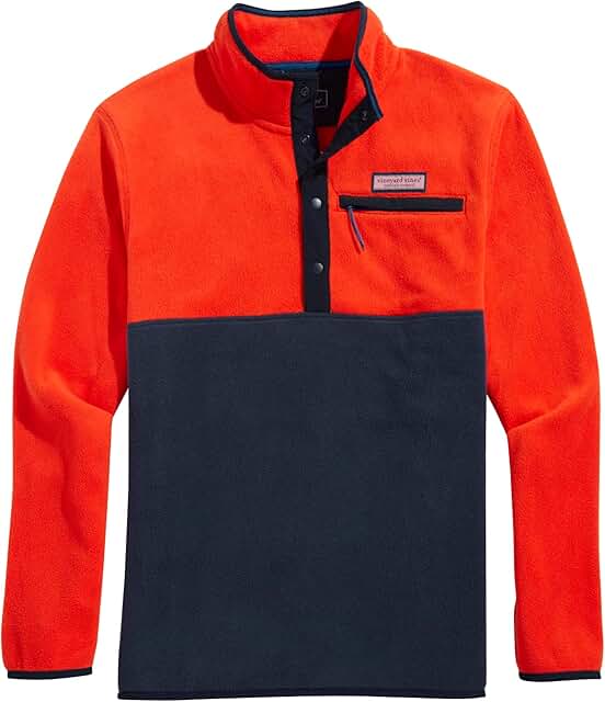 Men's Color Blocked Fleece Quarter-Snap