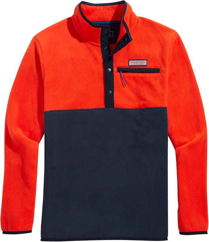Men's Color Blocked Fleece Quarter-Snap