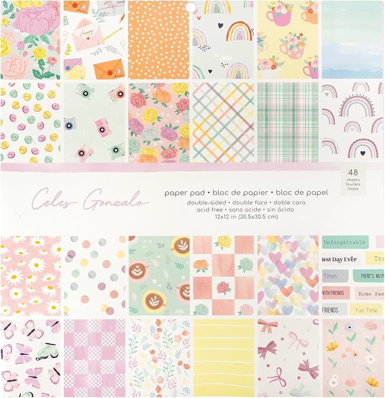 Double-Sided 12x12 Paper Pad, 48 Sheets