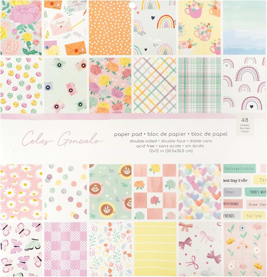 Double-Sided 12x12 Paper Pad, 48 Sheets