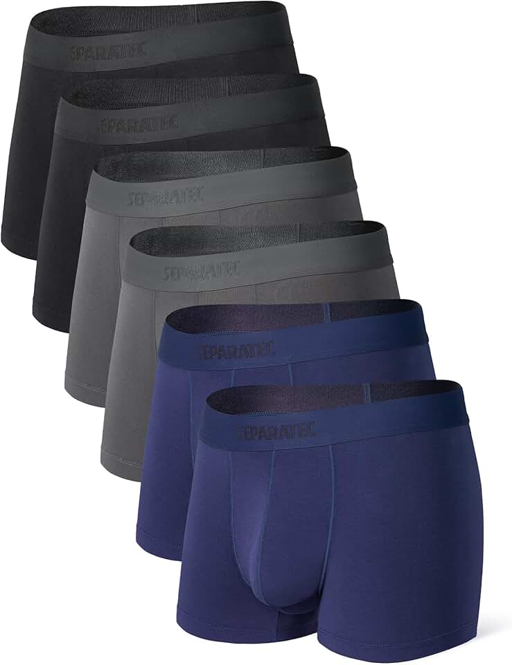 Men's Breathable Bamboo Trunks with Dual Pouch