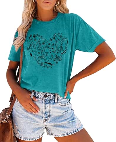 Women’s Garden Shirt with Heart Plant Graphic