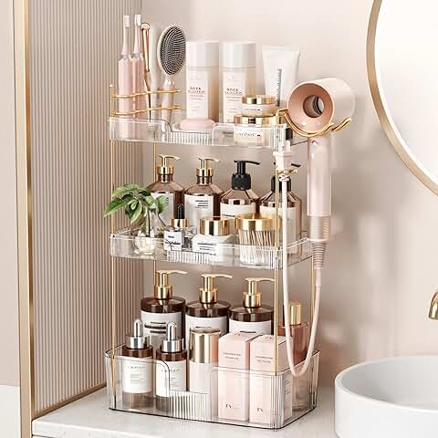 Clear 3-Tier Bathroom Counter Organizer