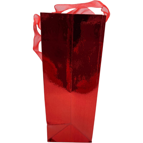 MODAIO-Gift Bags Small Size – Reusable Gift Bags With Handles Stunning Colors - Perfect As Goodie Bags, Birthday Gift Bags, Party Favor Bags– 4"W x 3"D x 6"H Size-1/count (Red)