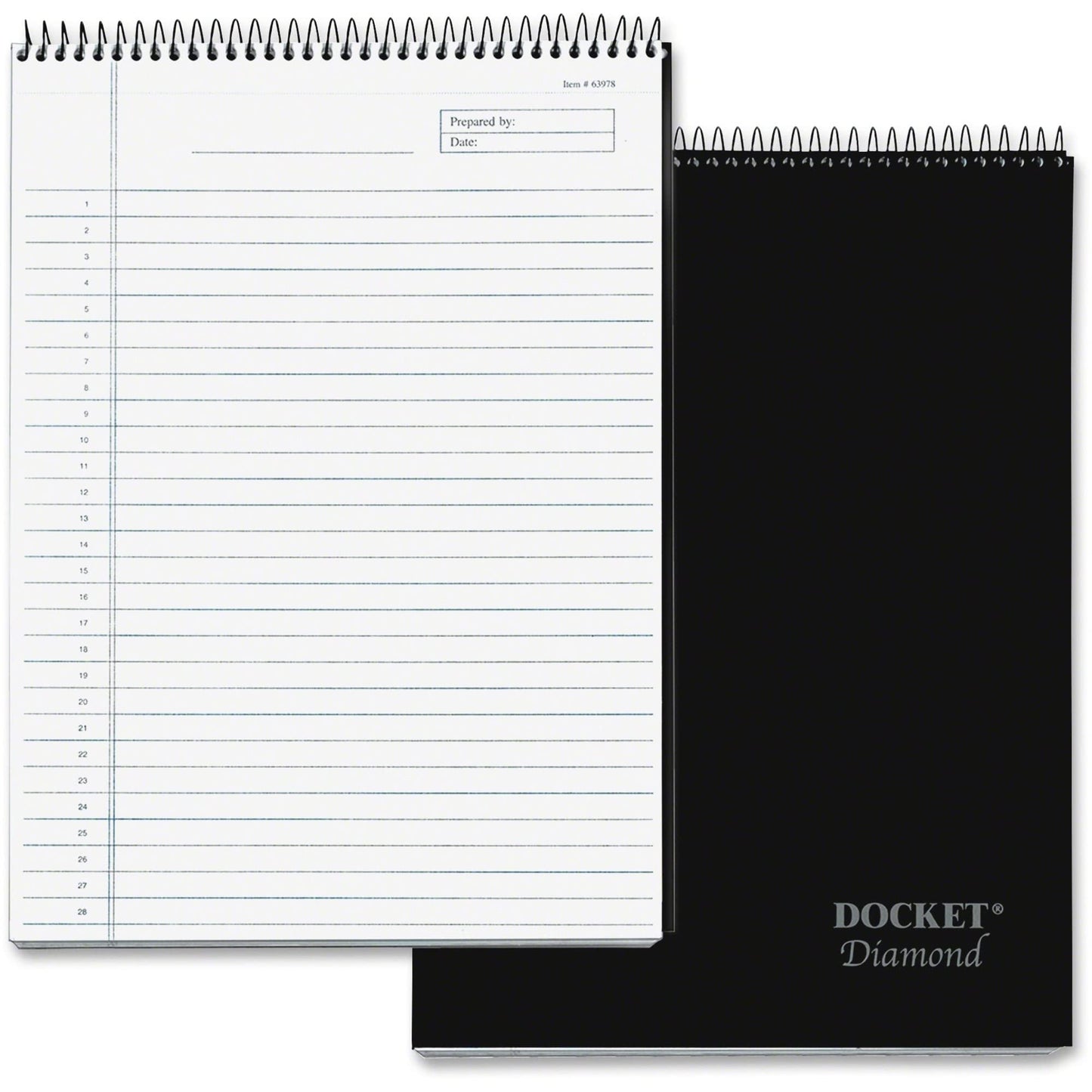 Wirebound legal ruled notebook, 8.5 x 11.75 inches