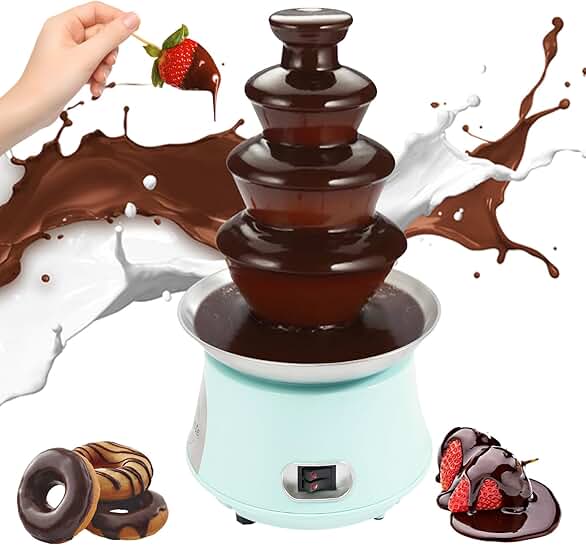 Electric 4-Tier Chocolate Fountain for Family Events
