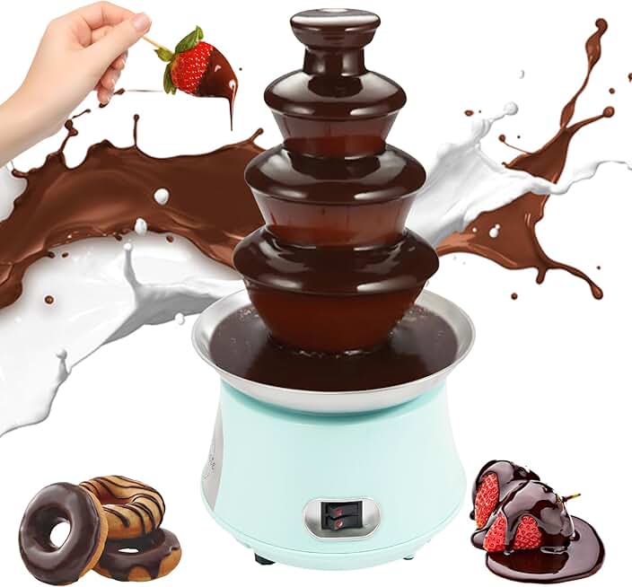 Electric 4-Tier Chocolate Fountain for Family Events