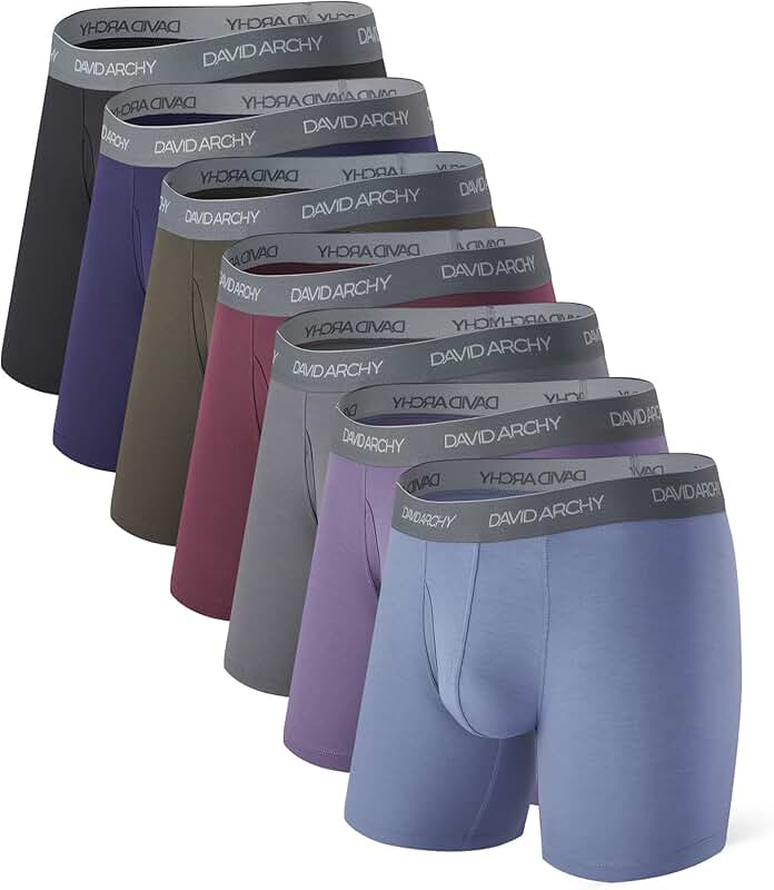 Men's Moisture-Wicking Bamboo Boxer Briefs with Support Pouch